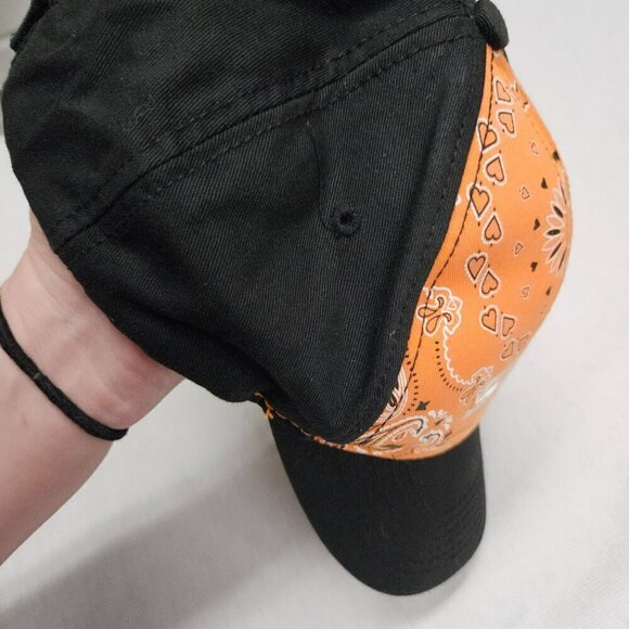 STIHL Black Orange Bandana Style Baseball Hat Cap Adjustable Hook Loop‎ - Picture 8 of 9